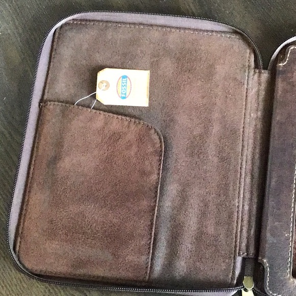 GUC Genuine Leather FOSSIL Brown Leather Tablet Case - Picture 3 of 5